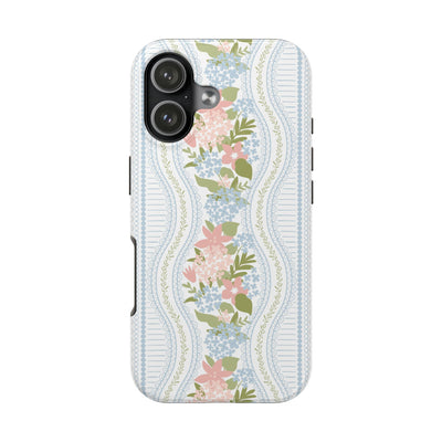 Beatrice Botanical Stripe cottagecore tough iPhone case front - The Bow Archive