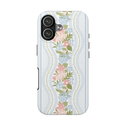 Beatrice Botanical Stripe cottagecore tough iPhone case front - The Bow Archive