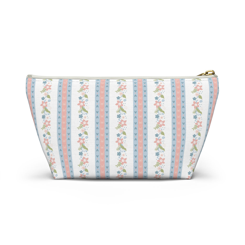 The Charlotte Stripe Luxe Vanity Pouch