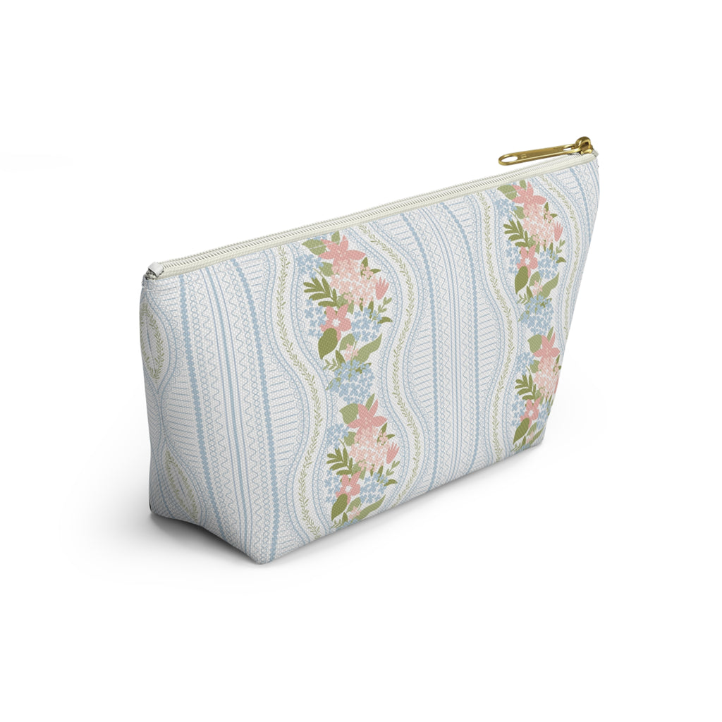 The Beatrice Botanical Stripe Luxe Vanity Pouch