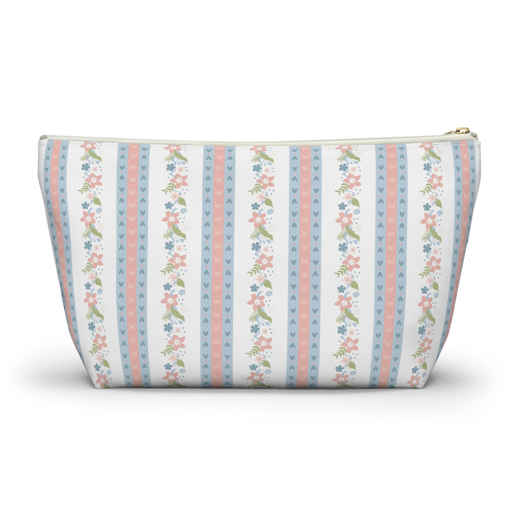 The Charlotte Stripe Luxe Vanity Pouch