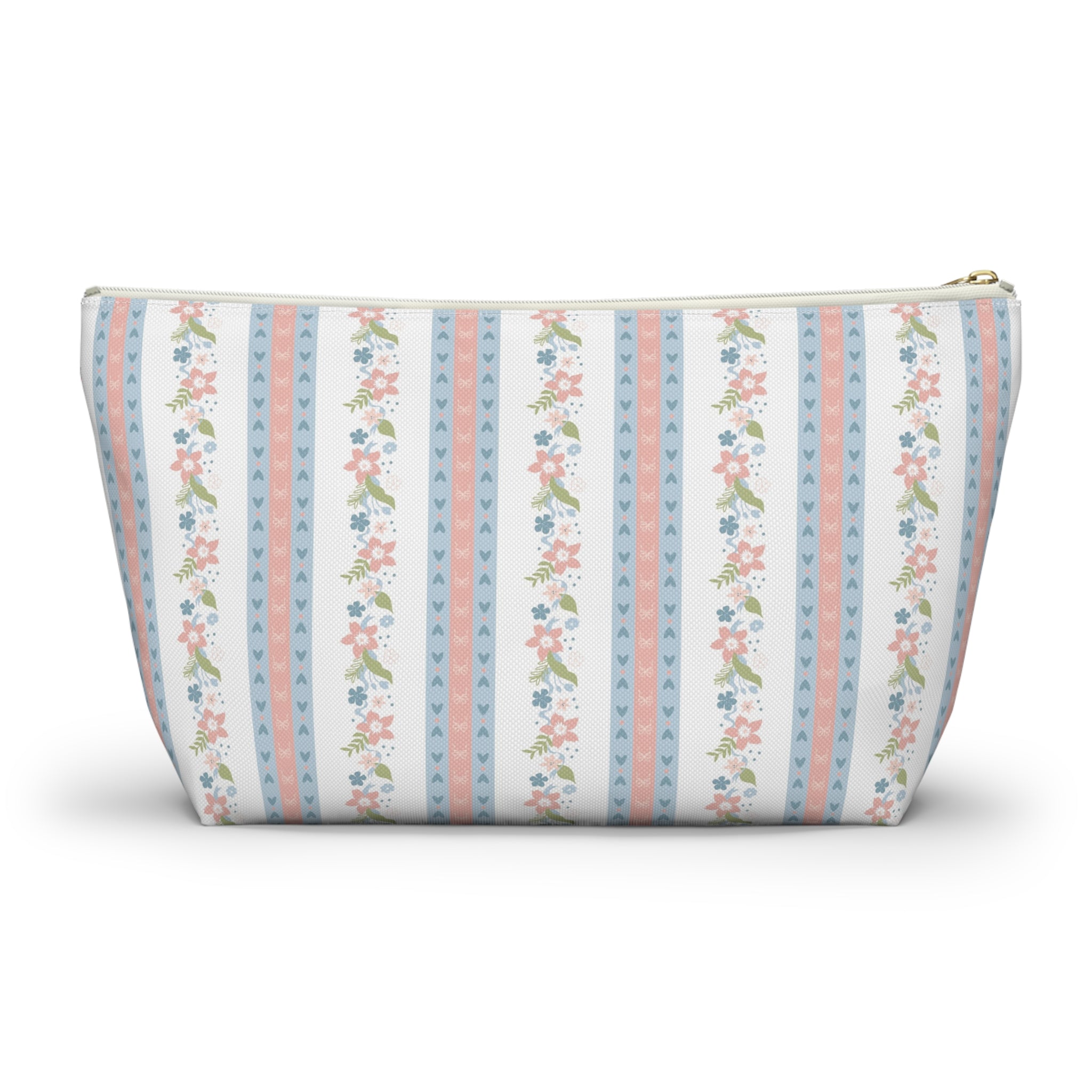 The Charlotte Stripe Luxe Vanity Pouch