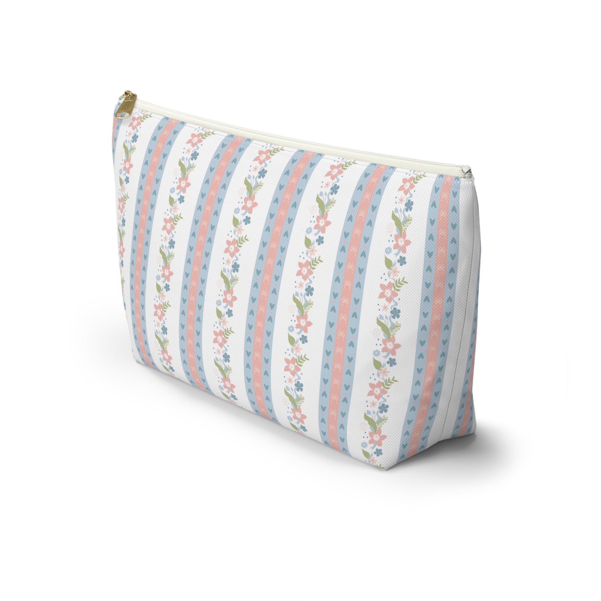 The Charlotte Stripe Luxe Vanity Pouch