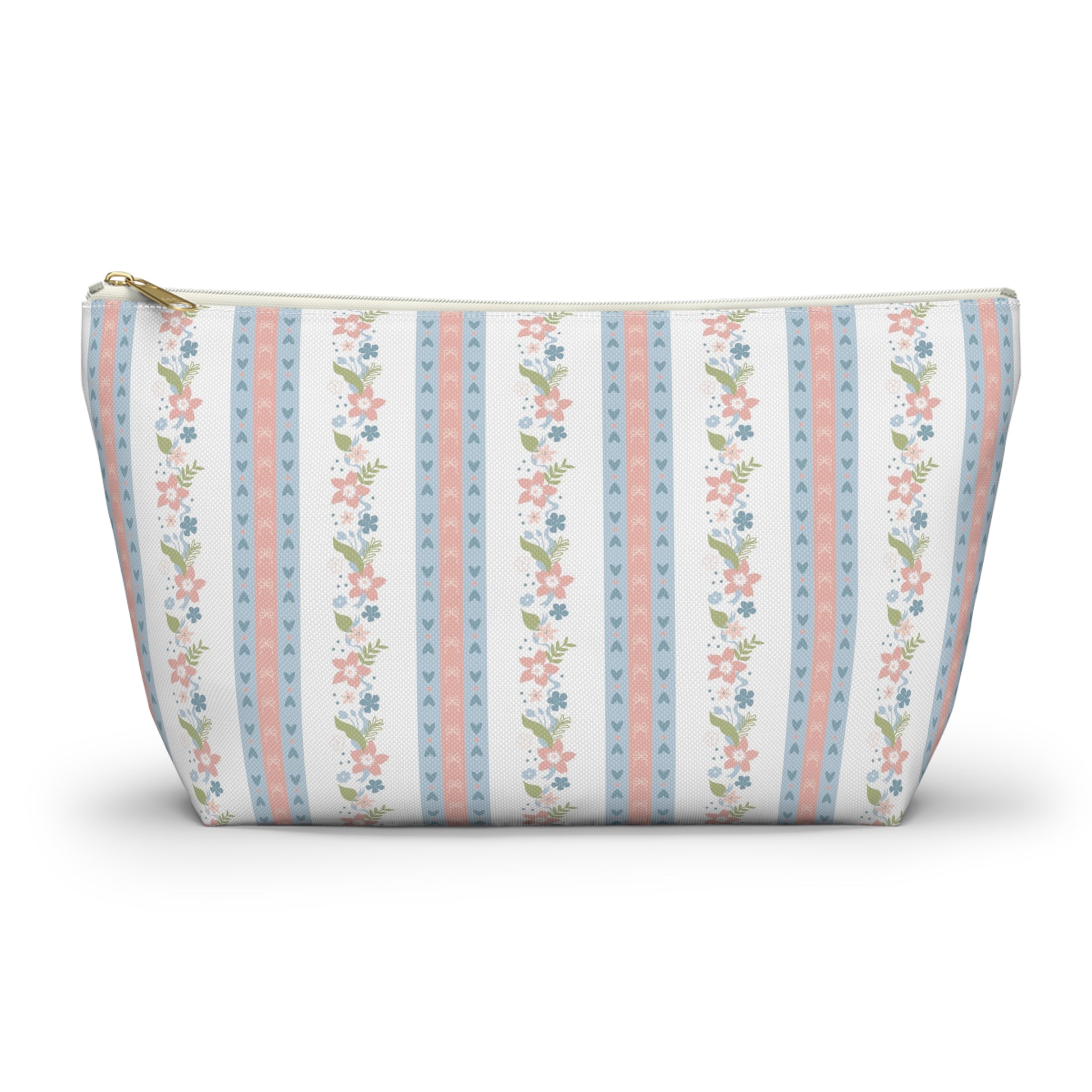 The Charlotte Stripe Luxe Vanity Pouch