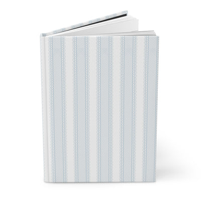 Amelia Eyelet Stripe vintage floral hardcover journal front - The Bow Archive