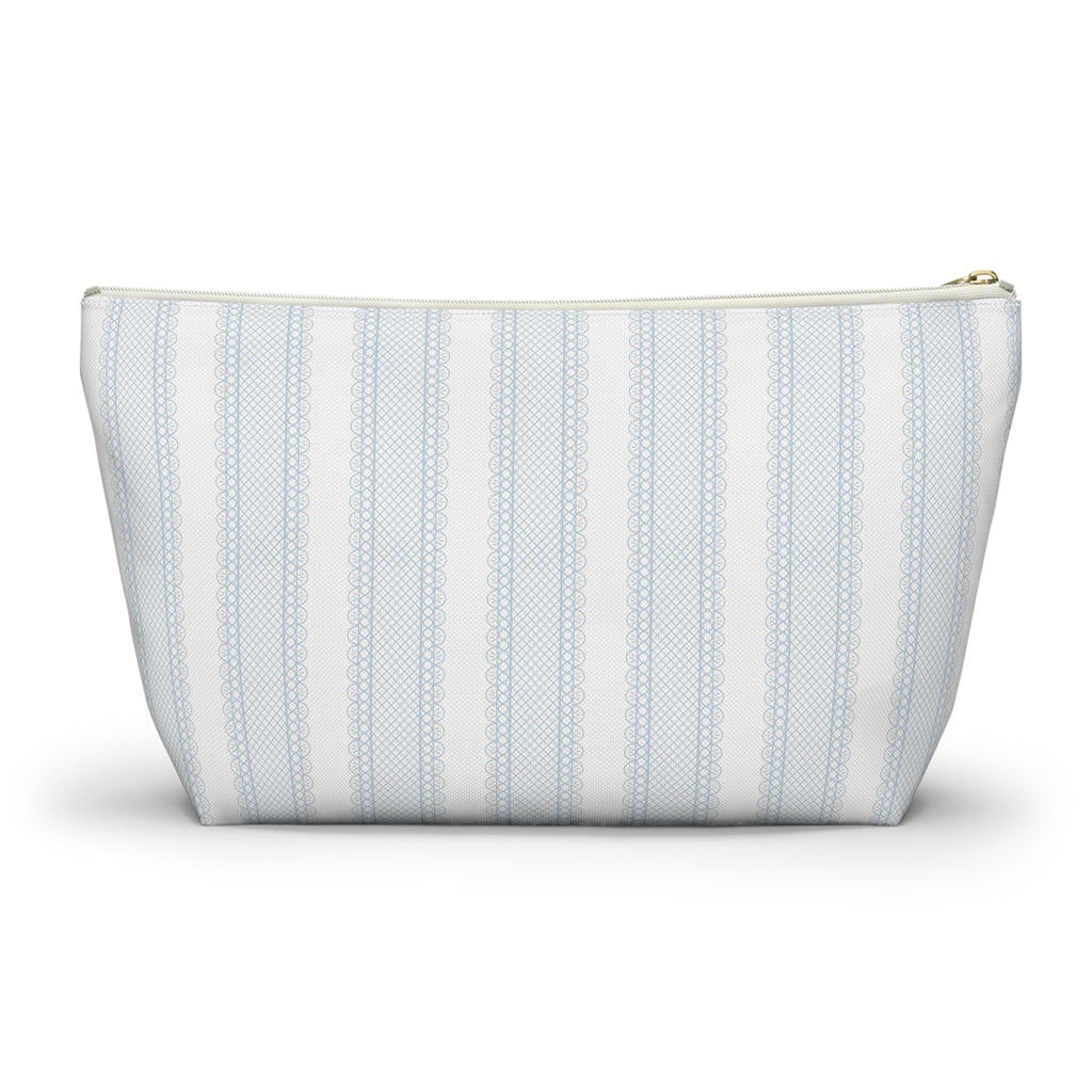 The Amelia Eyelet Stripe Luxe Vanity Pouch