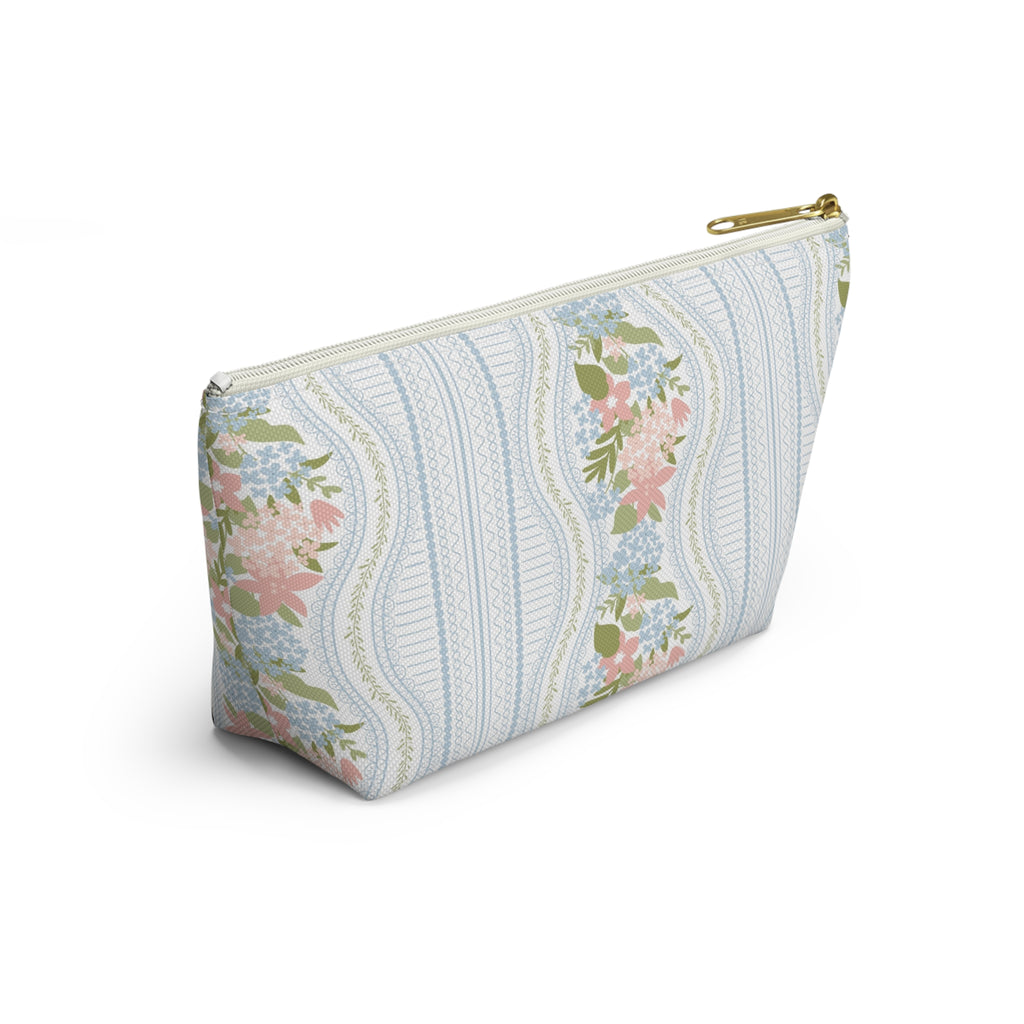 The Beatrice Botanical Stripe Luxe Vanity Pouch