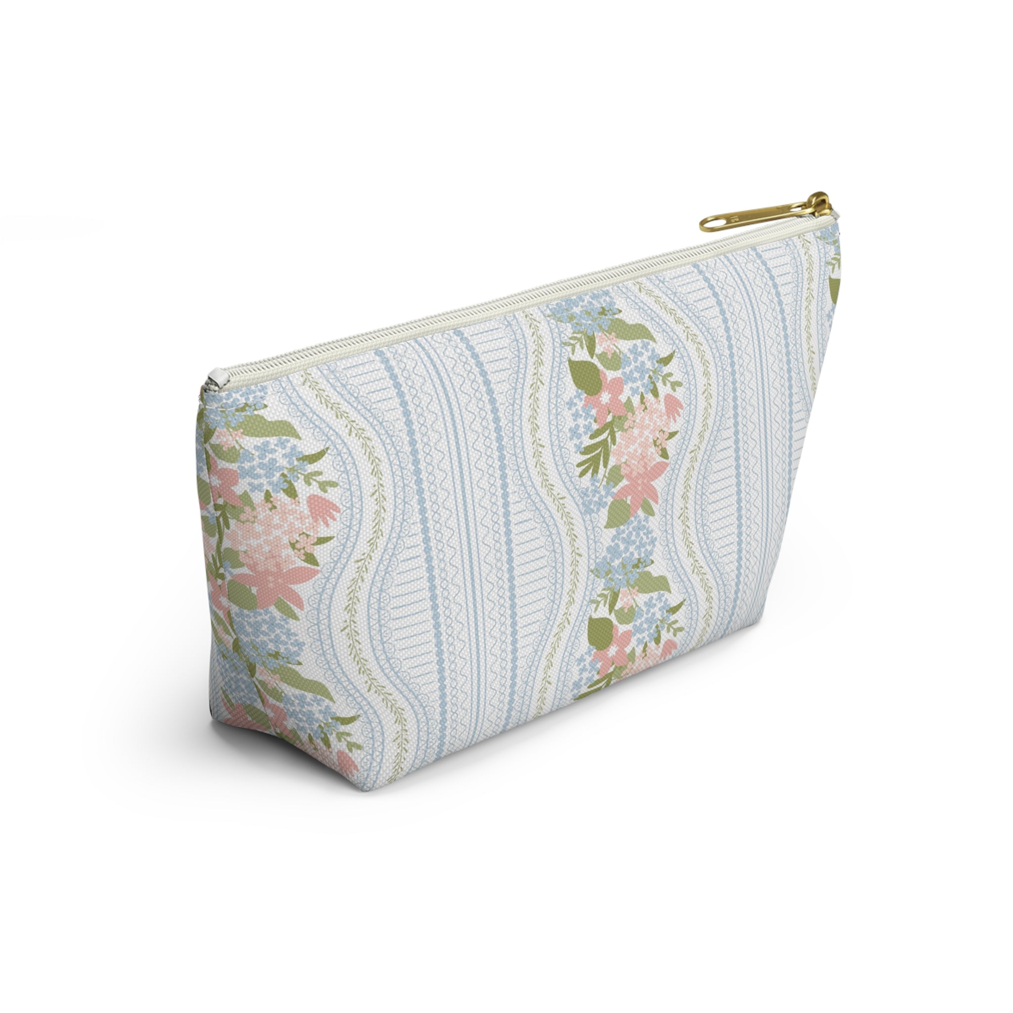 The Beatrice Botanical Stripe Luxe Vanity Pouch