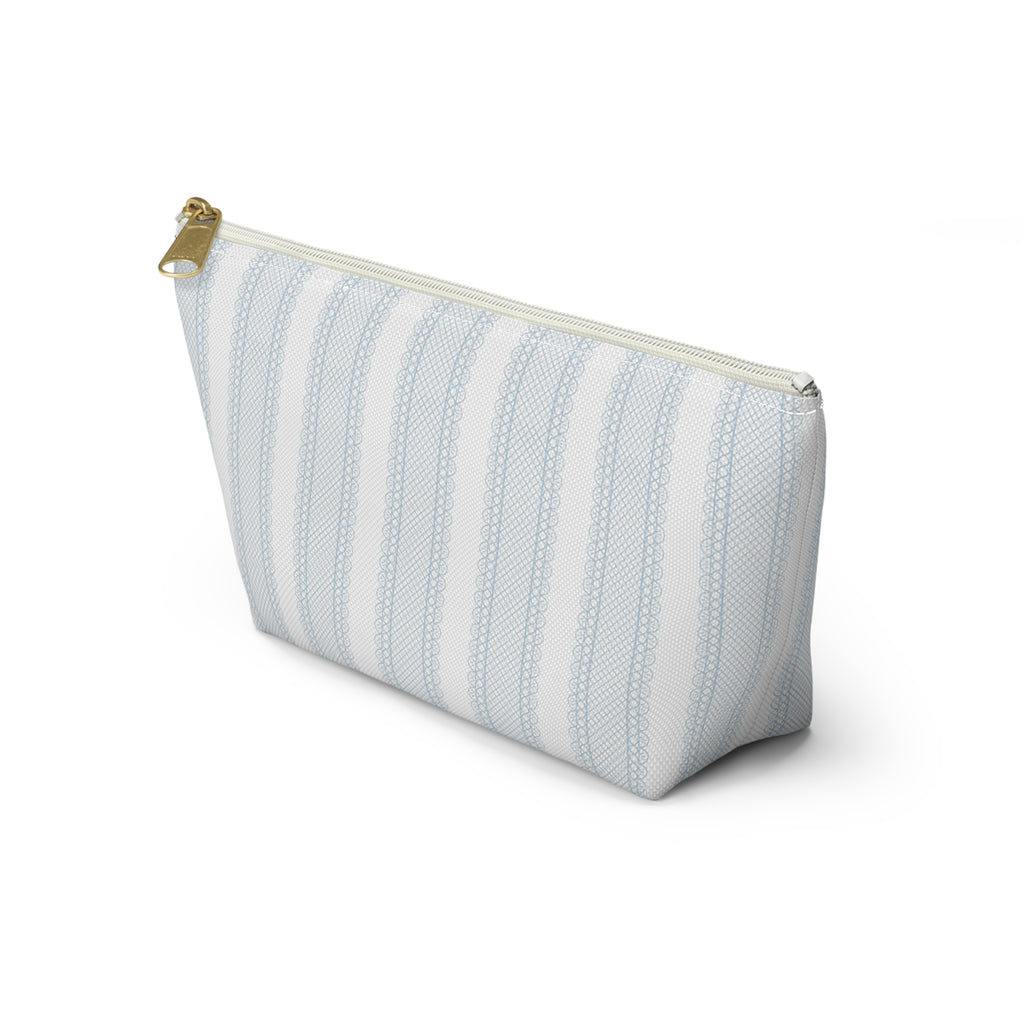 The Amelia Eyelet Stripe Luxe Vanity Pouch