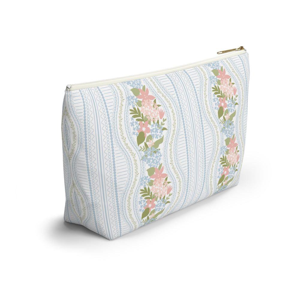 The Beatrice Botanical Stripe Luxe Vanity Pouch