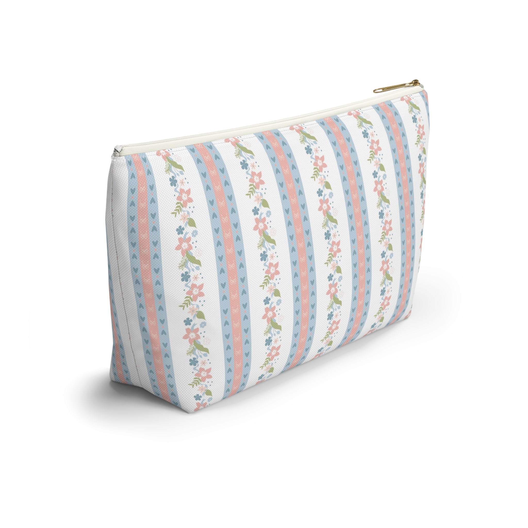 The Charlotte Stripe Luxe Vanity Pouch