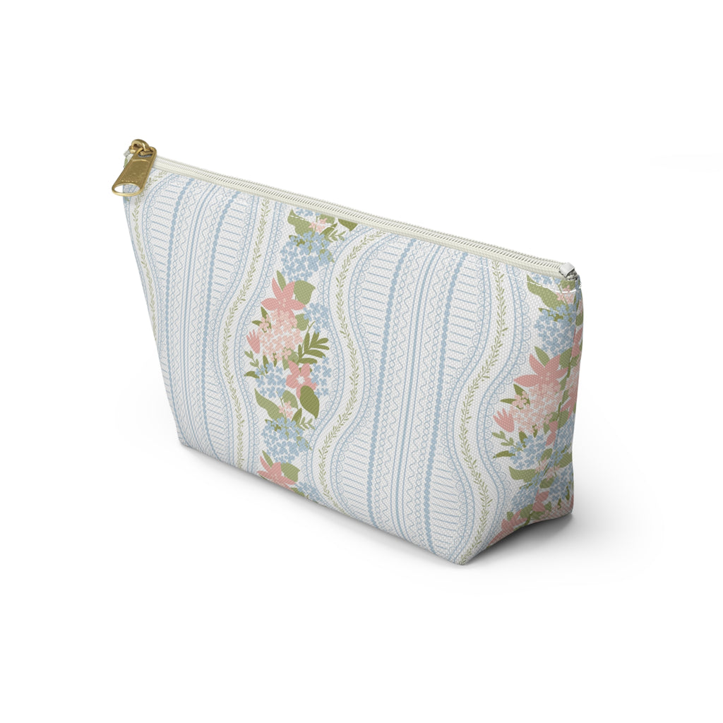 The Beatrice Botanical Stripe Luxe Vanity Pouch