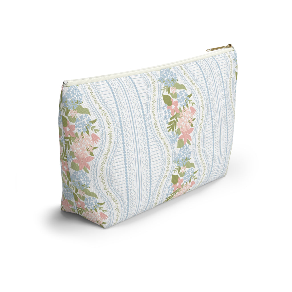 The Beatrice Botanical Stripe Luxe Vanity Pouch