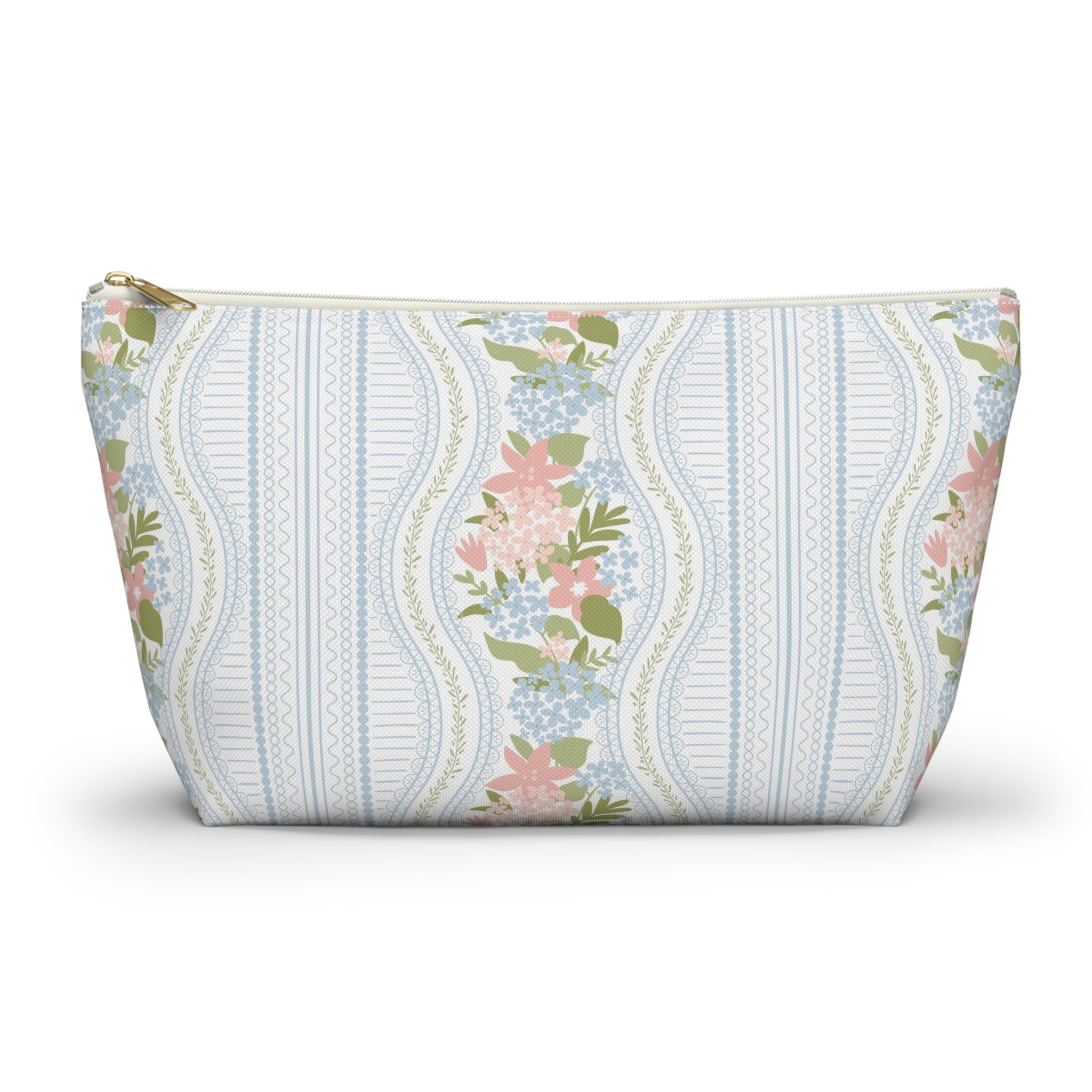 The Beatrice Botanical Stripe Luxe Vanity Pouch