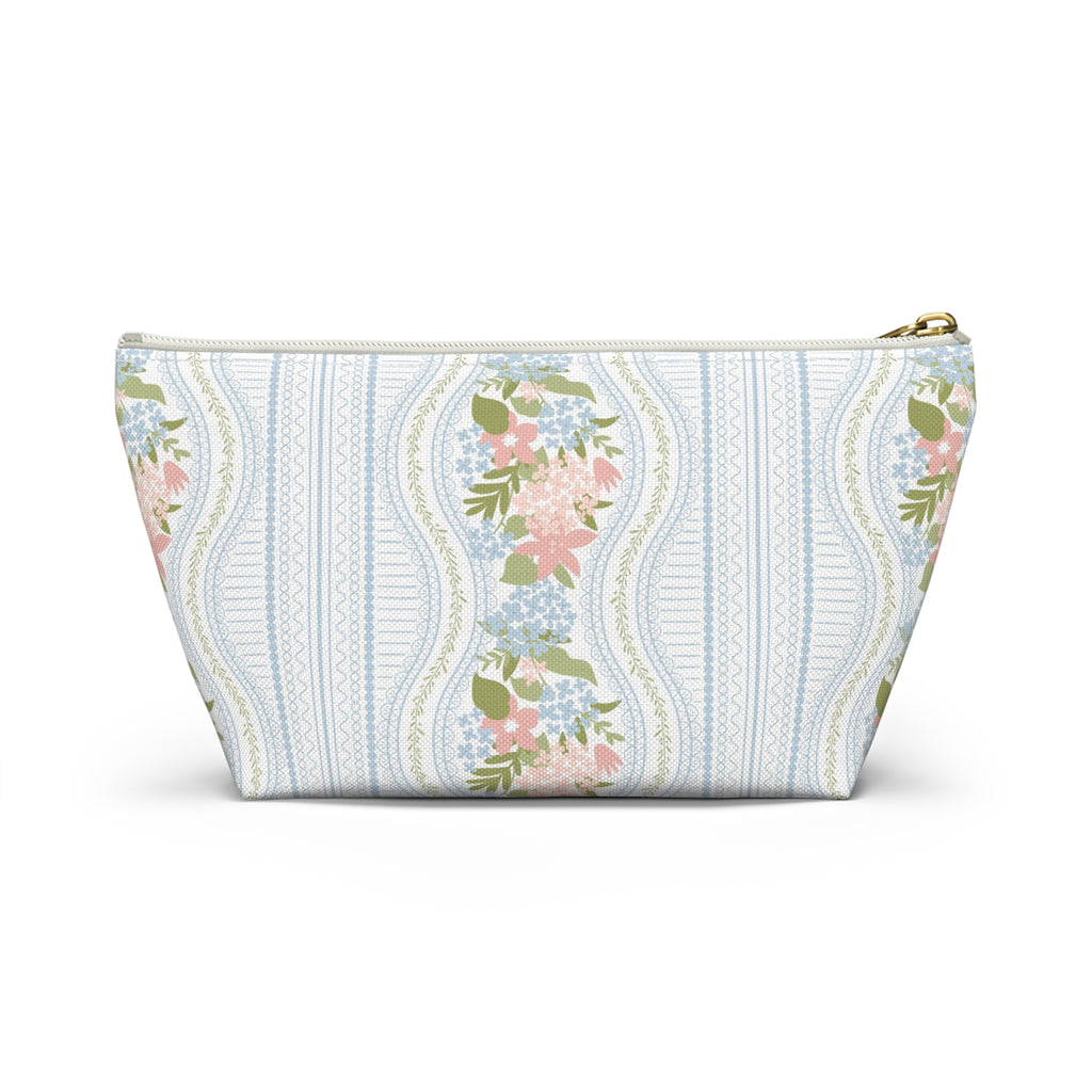 The Beatrice Botanical Stripe Luxe Vanity Pouch