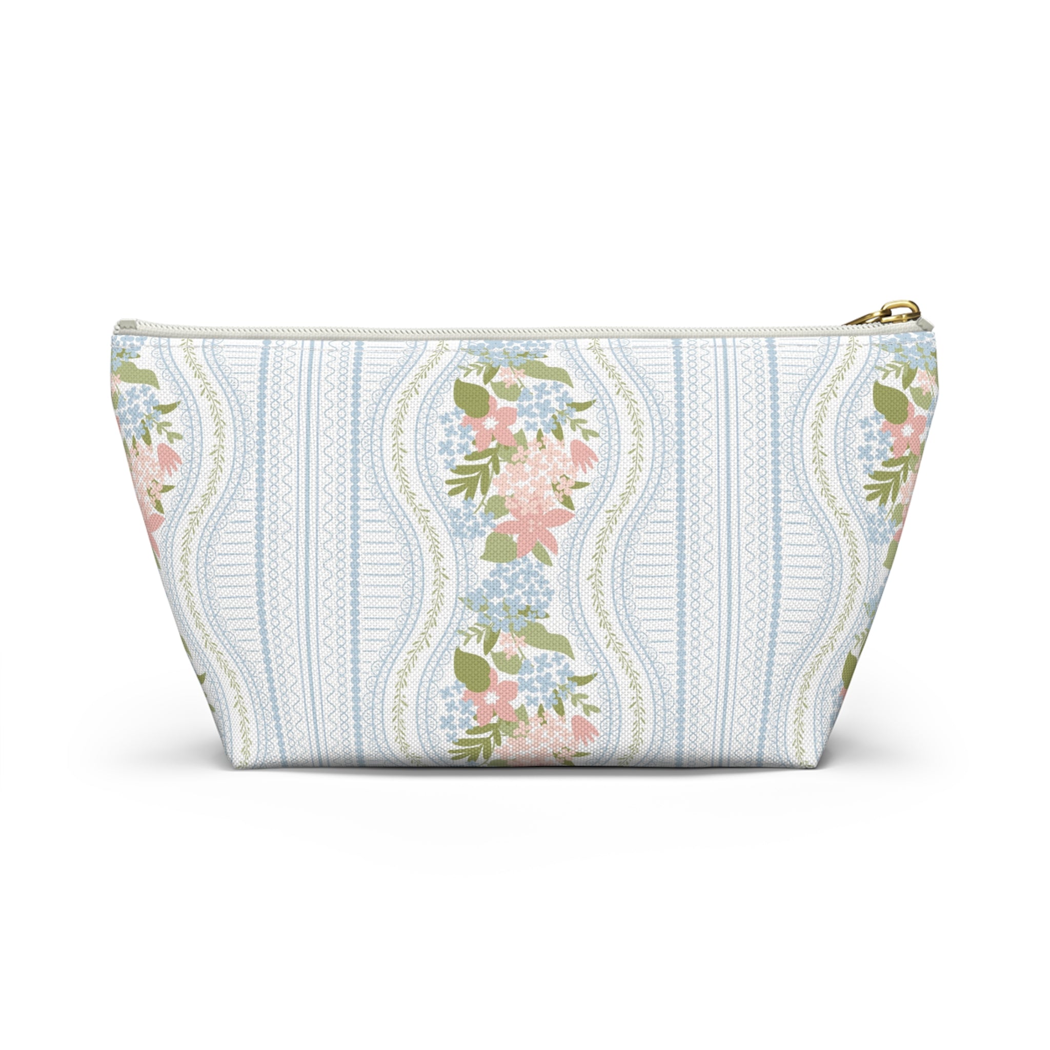 The Beatrice Botanical Stripe Luxe Vanity Pouch