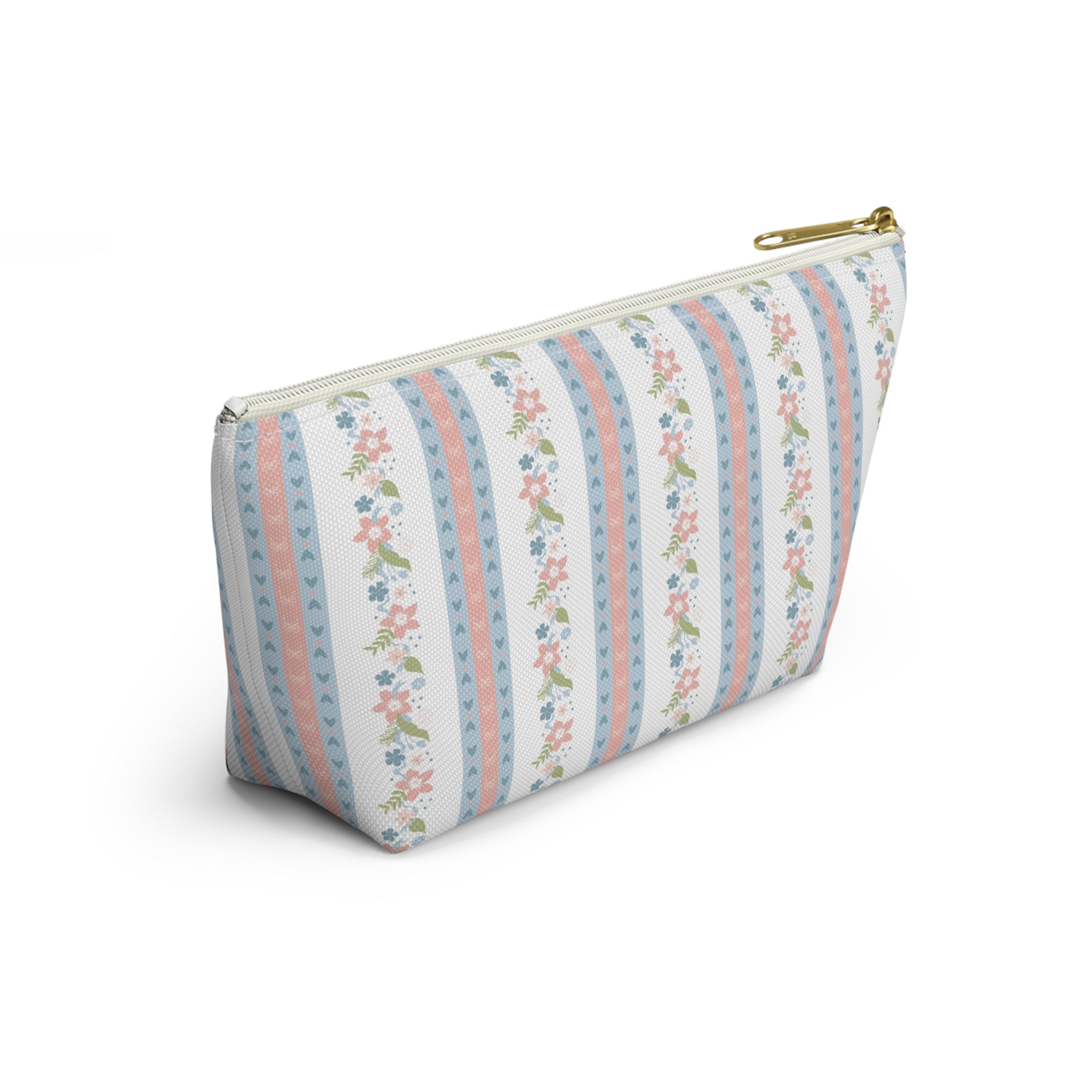 The Charlotte Stripe Luxe Vanity Pouch