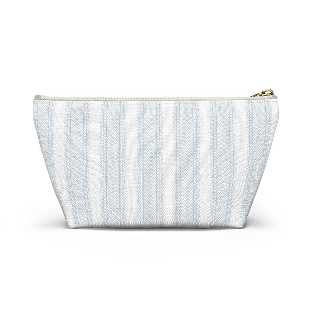 The Amelia Eyelet Stripe Luxe Vanity Pouch