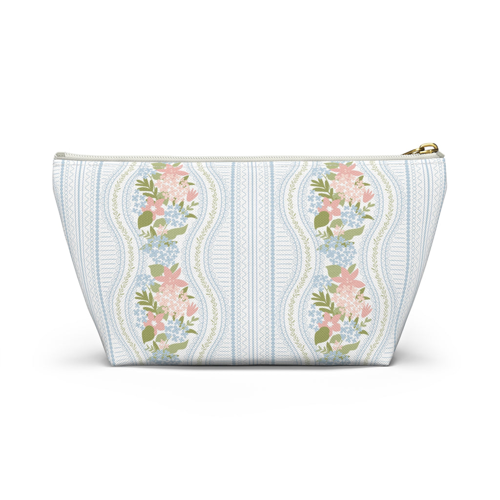 The Beatrice Botanical Stripe Luxe Vanity Pouch
