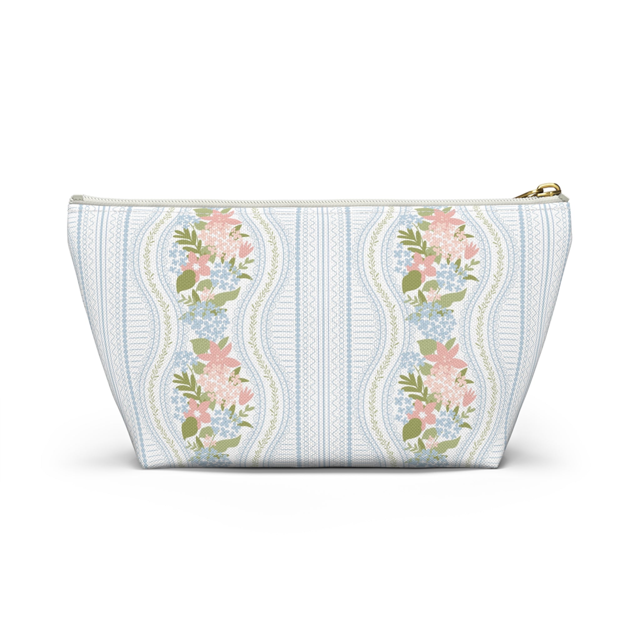 The Beatrice Botanical Stripe Luxe Vanity Pouch