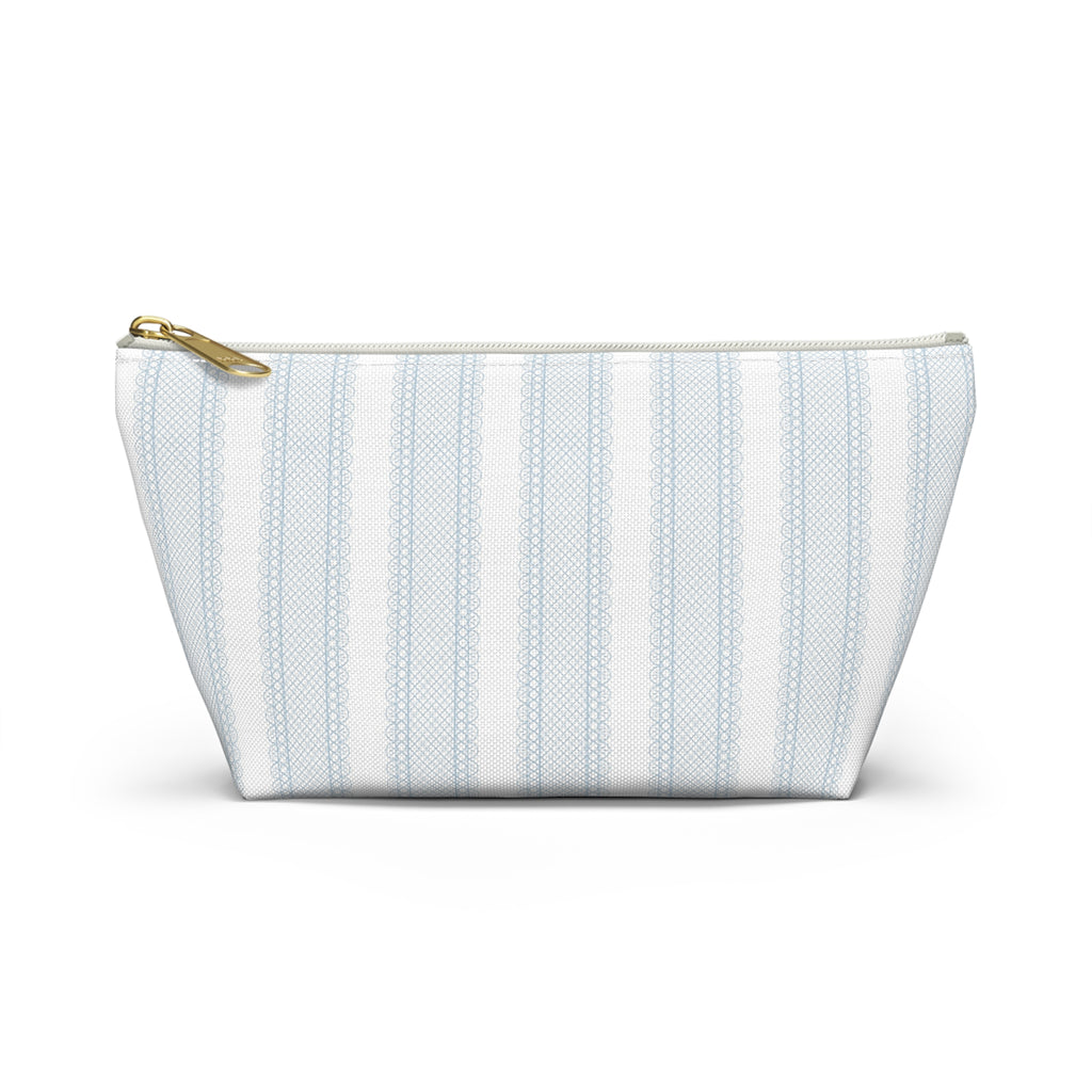 The Amelia Eyelet Stripe Luxe Vanity Pouch