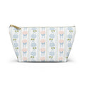 The Hydrangea & Heritage Stripe Luxe Vanity Pouch