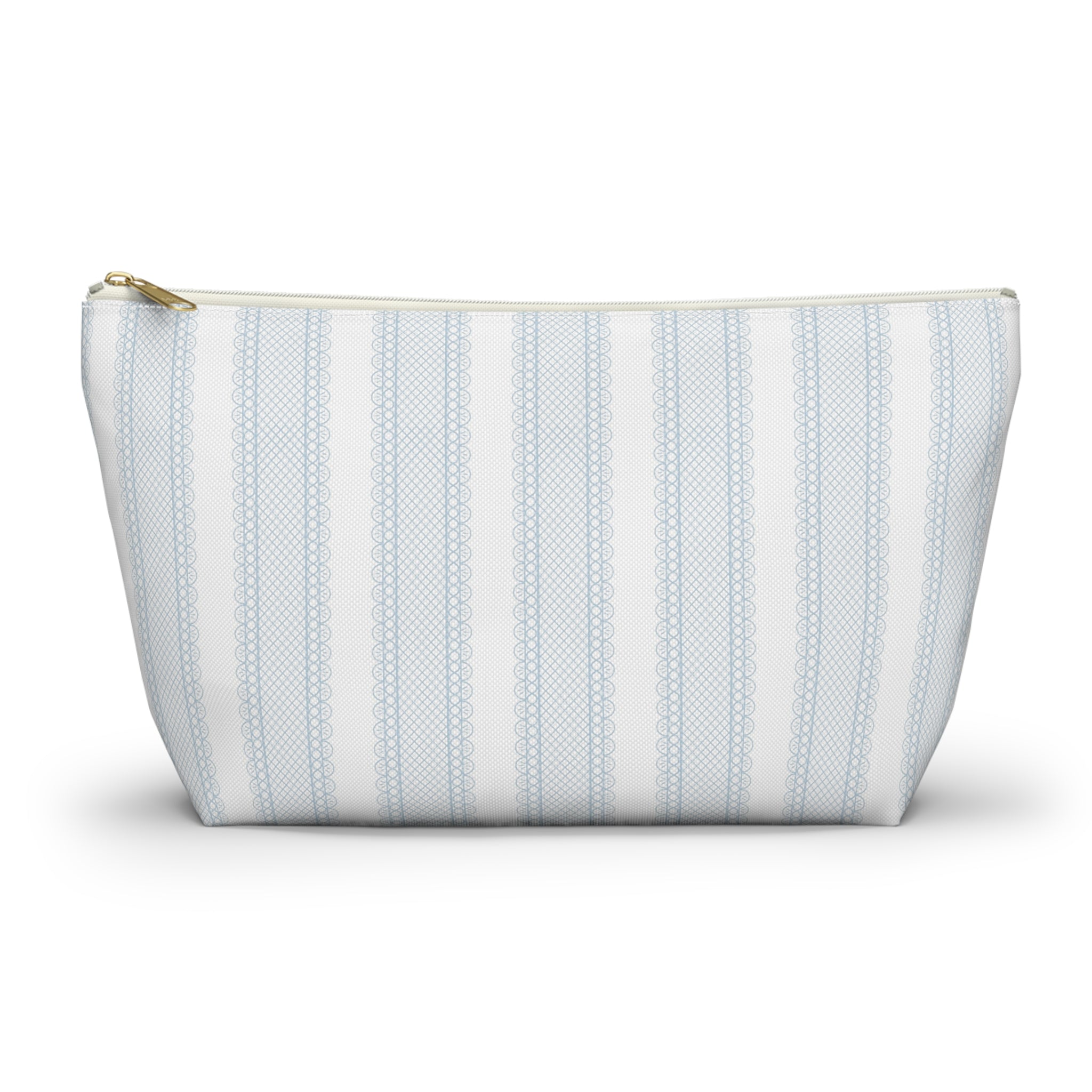 The Amelia Eyelet Stripe Luxe Vanity Pouch