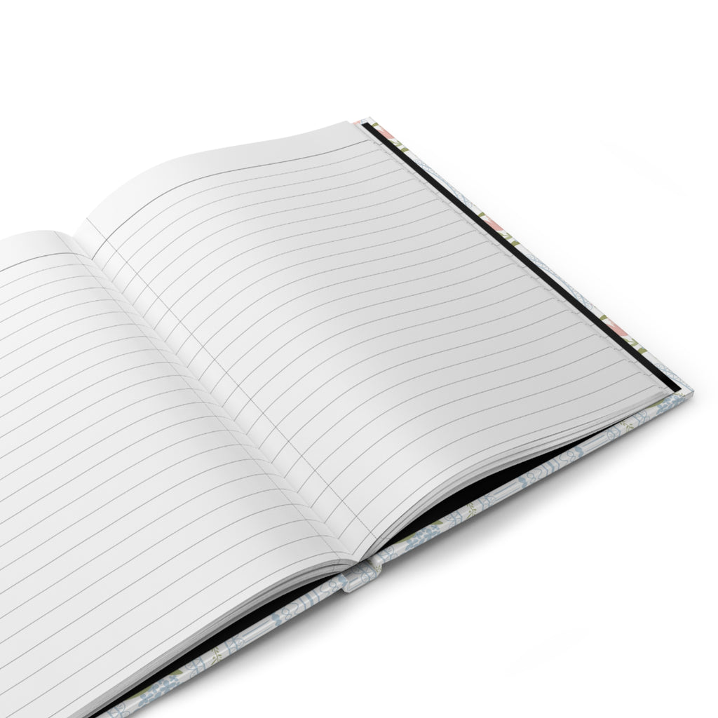 The Beatrice Botanical Stripe — Hardcover Matte Journal