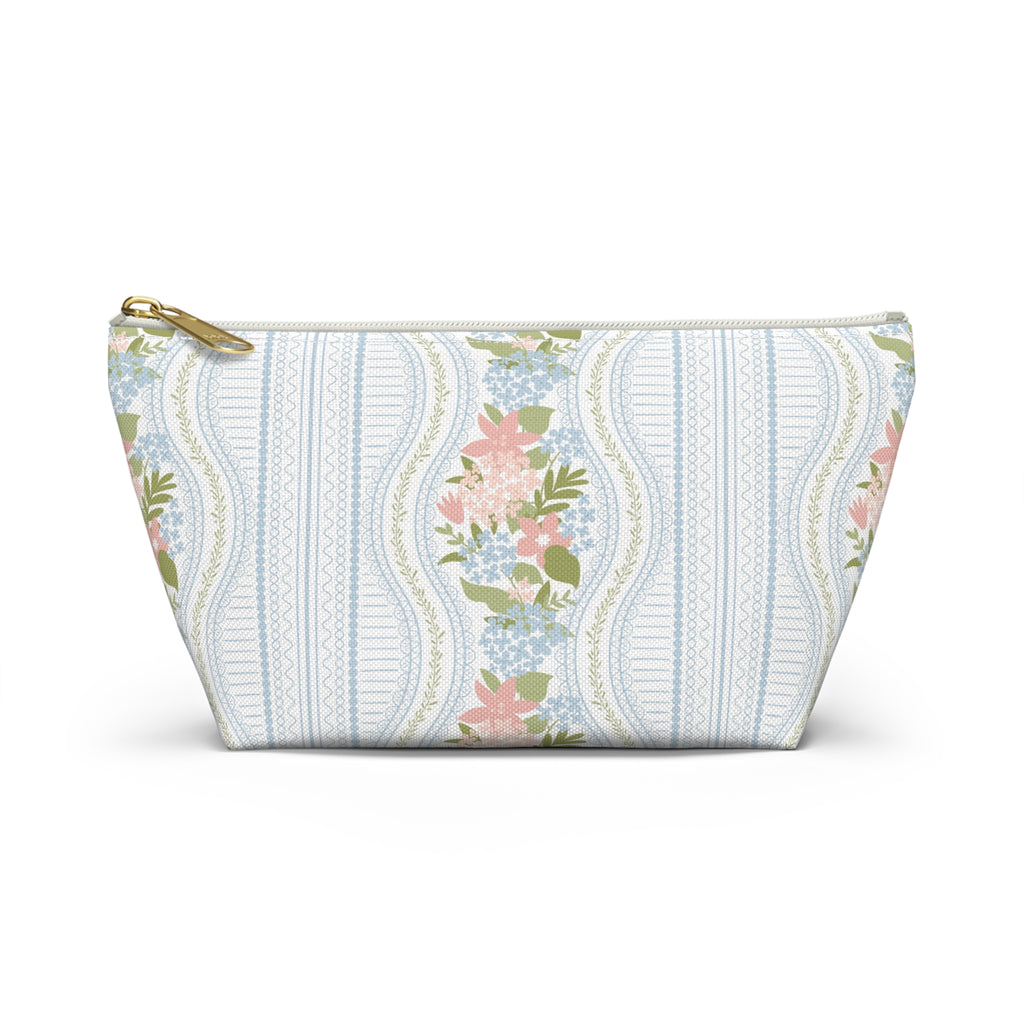 The Beatrice Botanical Stripe Luxe Vanity Pouch