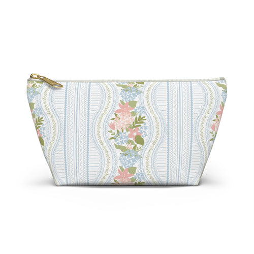 The Beatrice Botanical Stripe Luxe Vanity Pouch