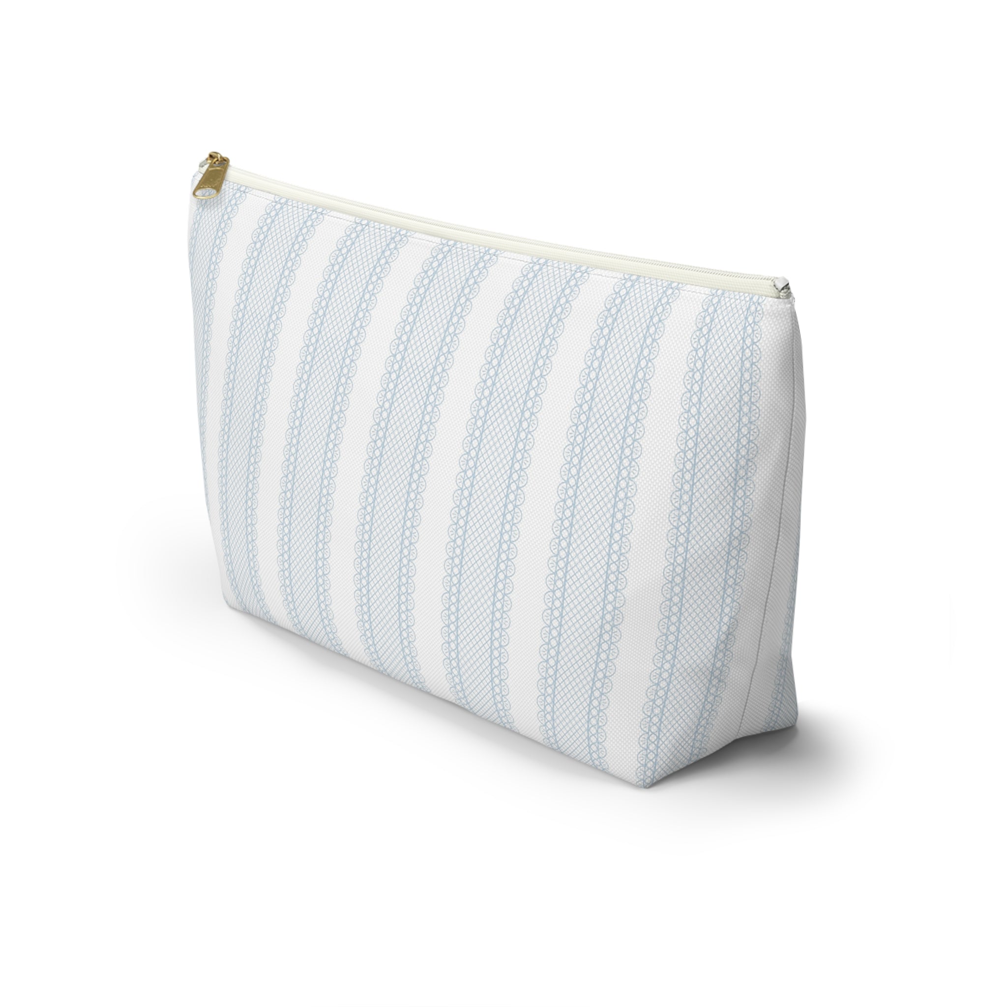 The Amelia Eyelet Stripe Luxe Vanity Pouch
