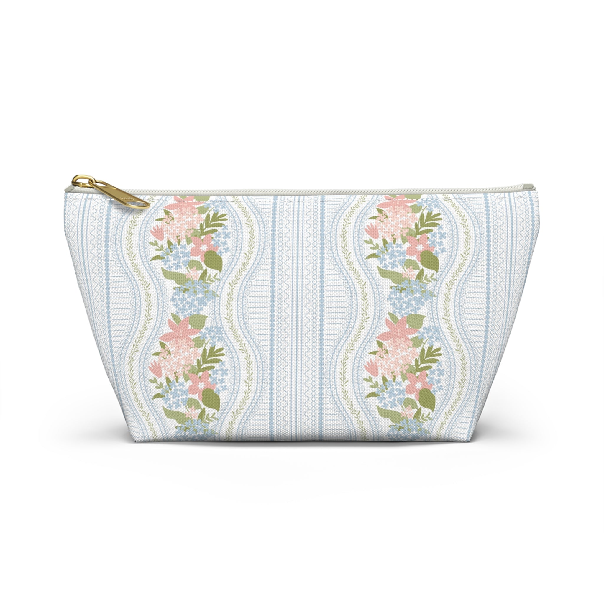 The Beatrice Botanical Stripe Luxe Vanity Pouch