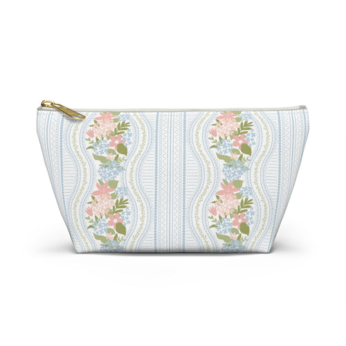 The Beatrice Botanical Stripe Luxe Vanity Pouch
